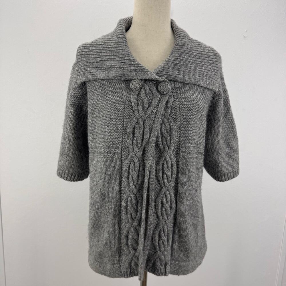 Merona Women’s Short Sleeve Cardigan Sweater Wool Blend XXL Cottagecore Preppy